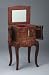 AA Importing 45978 Jewelry Armoire - Brown with Light Brown Floral Design