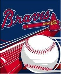 Atlanta Braves 50"x60" Royal Plush Raschel Throw Blanket - Baseball Sports Merchandise