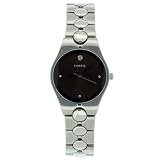 Black Diamond Watch , Fossil Womens Diamond Stainless Steel Black Dial Watch 