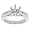 18k White Gold with Platinum Prong Head Engagement Setting with Channel-Set Round Diamonds (G-H/VS, 1/2 ct. tw.)