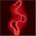 RED RIBBON FLAME ELECTRA LAMP