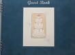 Wedding Guest Book in Blue Suede Acid Free Pages