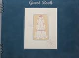 Wedding Guest Book in Blue Suede Acid Free Pages