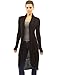 PattyBoutik Women's Long Sleeve Curved Hem Open Cardigan