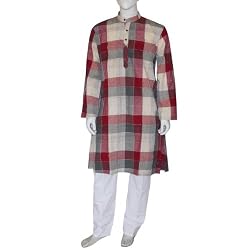 Mens Clothing Kurta Pajama Long Sleeve Cotton Dress Size M Chest :40 inches