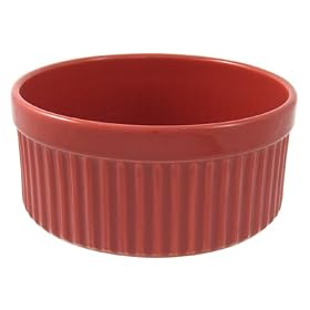 Chantal Ceramic 2-1 2-Quart Souffle Dish, Glossy Cinnabar by Chantal