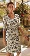 METALLIC-PRINT KNIT DRESS