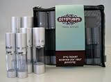 Pitotubes High-Tech Airless Sealed Tight Refillable Travel 6 Bottles Set-Black
