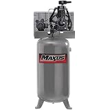 Maxus EX8403 21 Amp 5 HP 80-Gallon Cast Iron Oiled Two-Stage Vertical Compressor by Dog Supplies
