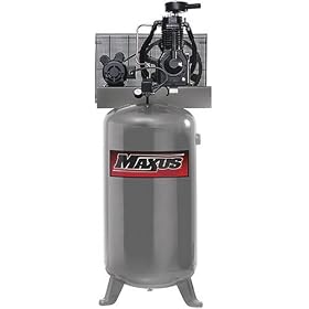 Maxus EX8403 21 Amp 5 HP 80-Gallon Cast Iron Oiled Two-Stage Vertical Compressor