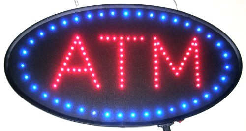Animated Oval Shape LED Neon Light ATM Open Sign ATM S ATM