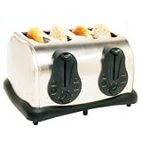 Elite Platinum 4-Slice Electronic Toaster with Bagel, Reheat, Defrost – ECT400X