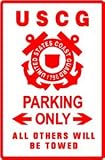 COAST GUARD PARKING sign * st rescue boat