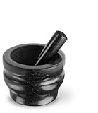 Cole & Mason Granite Mortar and Pestle, 5.5-Inch, Black
