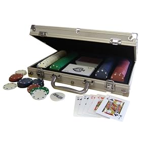 Deluxe Poker Set in Aluminum Case - 200 Dual-Toned Poker Chips