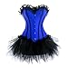 Wedding Lace up Boned Trim Corset with TUTU