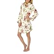 Nick & Nora&reg; Womens Flannel Sleepshirt - Cream Vintage Santa