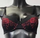 Produkt-Bild: 114491 B&uuml;gel-BH, Farbe schwarz/rot