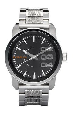 Diesel Watches Men's Stainless Steel Not-So-Basic Basic Analog Black Dial Watch