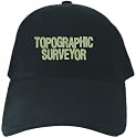 CAPS BLACK EMBROIDERY " TOPOGRAPHIC SURVEYOR FUN "