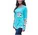 Women Cotton Casual Crewneck Solid Long Sleeve T-shirt Tops with Pocket