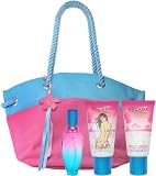 Escada Pacific Paradise by Escada for Women 4 Piece Set Includes: 1.7 oz Eau de Toilette Spray + 5.1 oz Moisturizing Body Lotion + 5.1 oz Bath and Shower Gel + Island Tote Bag