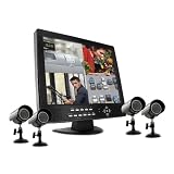 Defender SENTINEL11 4 CH H.264 15-Inch LCD-DVR Security System with Mobile Phone Access and 4 Indoor/Outdoor Night Vision Surveillance Cameras