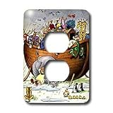 Biblical - Noahs Ark - Light Switch Covers - 2 plug outlet cover