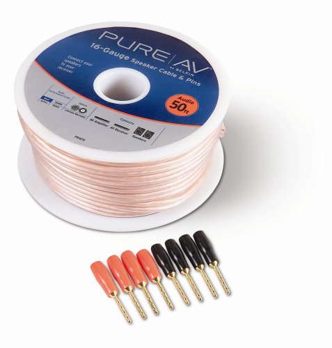 Childrens Toyshop  Electronics : Belkin Blue Series PureAV 16 AWG Speaker Cable with Pins 15m