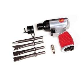 Tool Force BL4185 4,500 Blows-Per-Minute Pnuematic Hammer with 4 Chisel Set