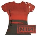 Women's: Nine Inch Nails - Red Horn People T-Shirt, S - Red/Black