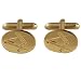 Hard Gold plated cufflinks Masonic hand engraved
