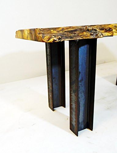 Industrial I-beam Coffee Table Legs: 15" tall