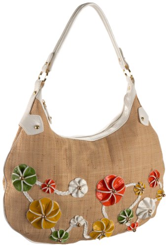 SR SQUARED by Sondra Roberts Fresh Direct Raffia Hobo