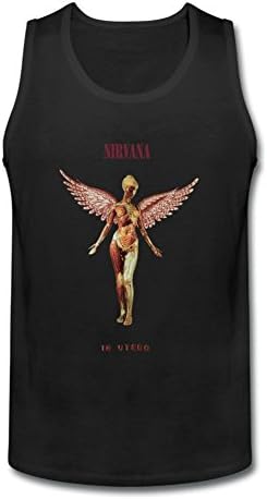 MagiQe Men's Nirvana In Utero Rock Band Tank Top Size S Black