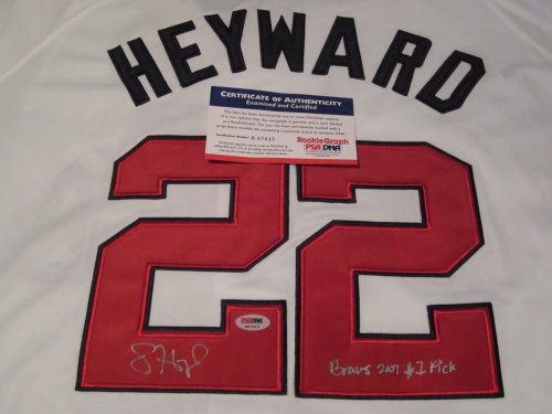 Jason Heyward Signed Autographed Atlanta Braves Jersey Psa/dna Coa & Hologram