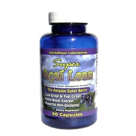Super Acai Lean Acai Berry Brazilian Acai berry Weight Loss (1) Bottle 60 Capsules