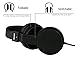 Sound Intone IP950 Stereo Folding Stretchable Headphones Adjustable Headband Headset Kids Earphones or Adults Lightweight Headsets With In-line Mic for Iphone/Ipad/Tablet/Andriod/Mp3/Mp4/Laptop(Black)