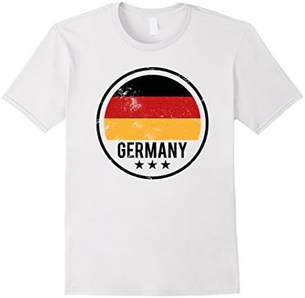 Men's Germany T shirt Flag - Funny Novelty shirts Deutschland Flag Medium White