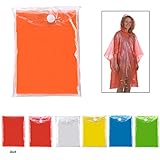 The shopping aisle Disposable Hooded Rain Poncho (Set of 4)