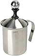 Vktech 400ml Stainless Steel Milk Frother Double Mesh Milk Creamer Milk Foam