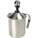 Vktech 400ml Stainless Steel Milk Frother Double Mesh Milk Creamer Milk Foam