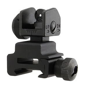 UTG Flip-up Tactical Rear Sight Complete with Dual Aiming Aperture