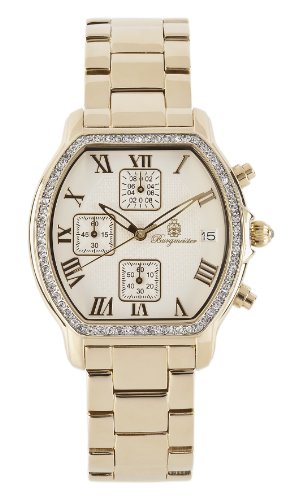 Burgmeister Los Angeles BM507-219 Damen Chronograph  Zifferblatt creme-wei&szlig; Datum Faltschlie&szlig;e mit Druckverschluss