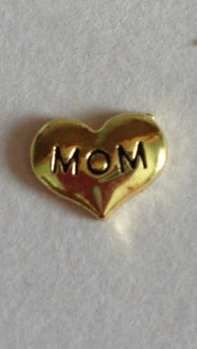 GOLD MOM Heart Floating Charm