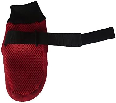 Lifeful® Summer Dog Simple Soft Sole Nonslip Mesh Boots, Breathable, Flexible and Cool, For Dog Daily Walks or Stroll, Set of 4, Red Color, Size X-Large - Inner Width 3.15 Inch