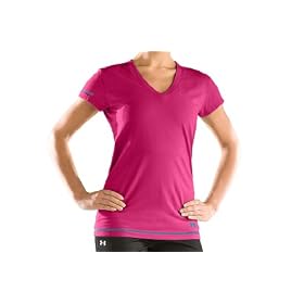 Ladies UA Charged Cotton® Plunge V-Neck T-Shirt Tops by Under Armour by