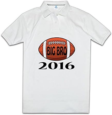 White Men's Big Bro 2016 Football Polo Golf Shirt Small