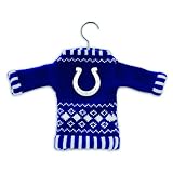 Pack of 3 NFL Indianapolis Colts Knit Sweater Christmas Ornaments 5.5"