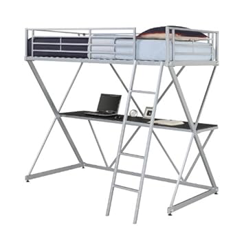 Dorel Home Products X-Loft Bunk Bed, Silver